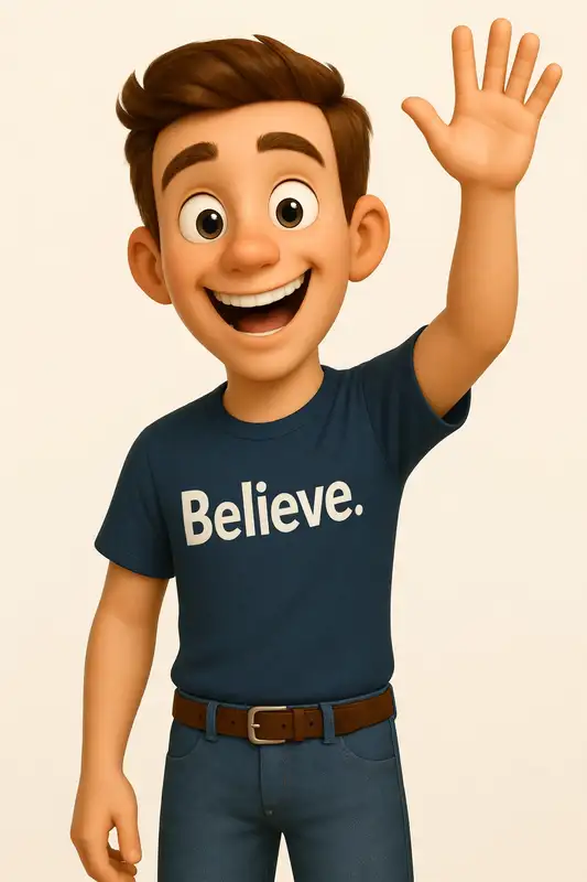Chadwick waving, Dave's OS