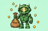Finance Bot run cycle, two frames