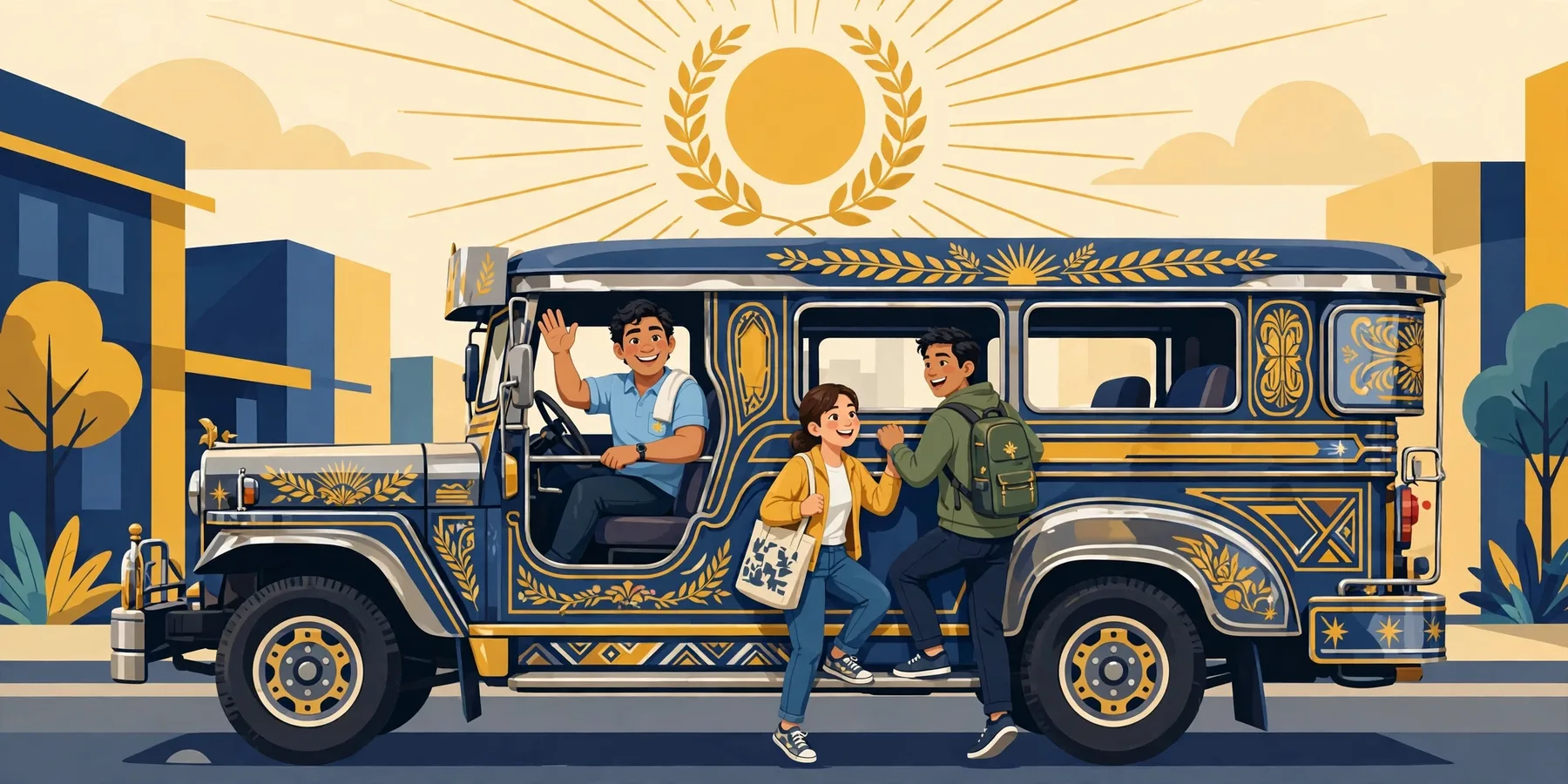 Kuya Marco waving from his jeepney window