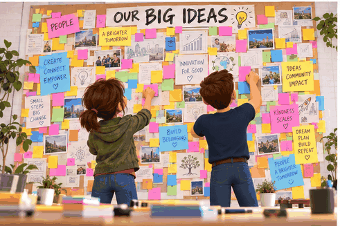 Study 1: the giant Our Big Ideas board
